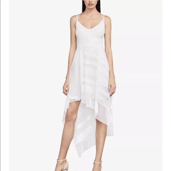 BCBGMaxAzria Dresses & Skirts - BCBGMAXAZRIA Dae Asymmetrical White Lace Dress